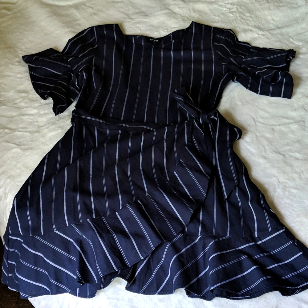 Petite Express Pinstripe Dress